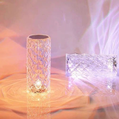 Diamond crystal table lamp