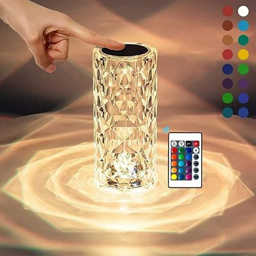 Diamond crystal table lamp